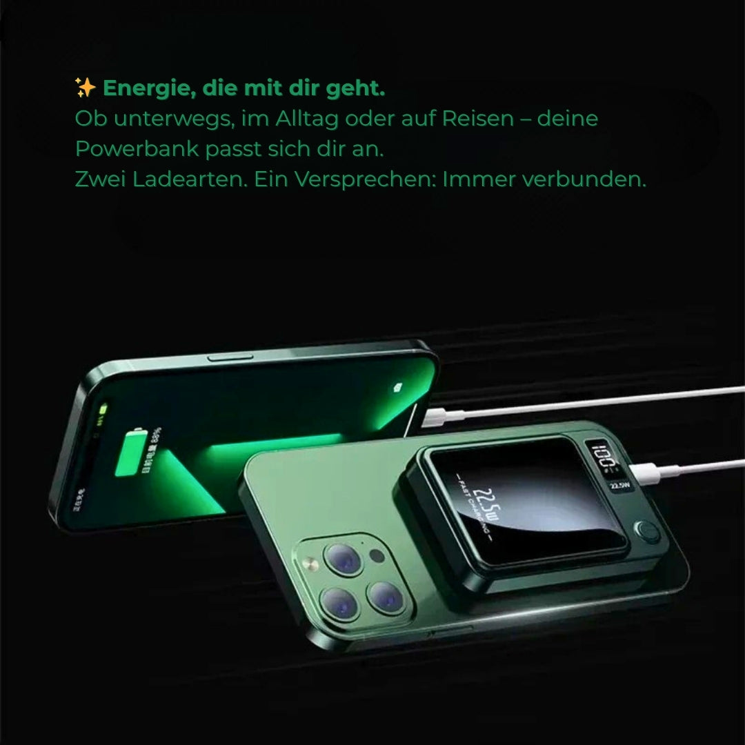 MagCharge Pro – Magnetische Powerbank mit Wireless Fast Charging | 10.000 / 20.000 / 30.000 mAh