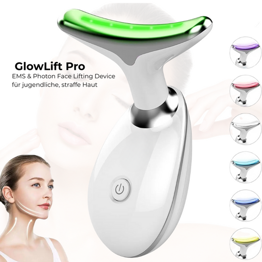 GlowLift Pro – Anti-Aging Gerät für Gesicht & Hals mit EMS und Lichttherapie