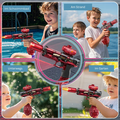 SplashX - Die elektrische Wasserpistole mit Power & Style
