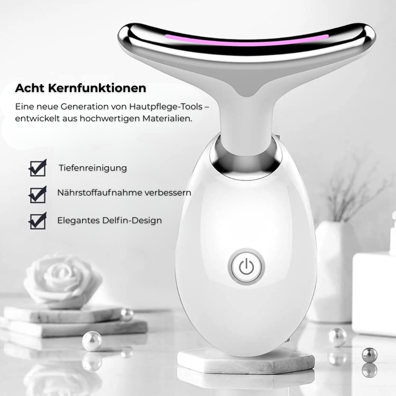 GlowLift Pro – Anti-Aging Gerät für Gesicht & Hals mit EMS und Lichttherapie
