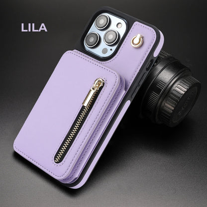 ZipCase Luxe - Crossbody Handyhülle mit Zipper & Kartenfach für Iphone 13-16