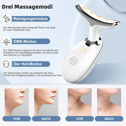 GlowLift Pro – Anti-Aging Gerät für Gesicht & Hals mit EMS und Lichttherapie