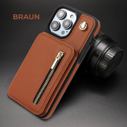ZipCase Luxe - Crossbody Handyhülle mit Zipper & Kartenfach für Iphone 13-16